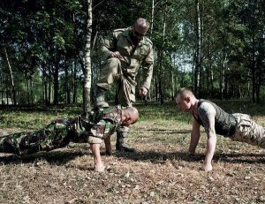 Тренировка в армии