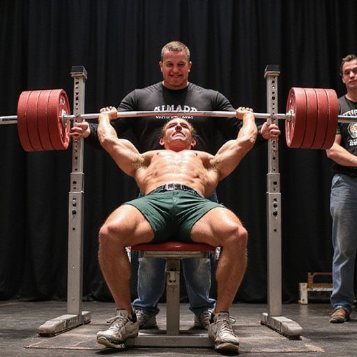 Дьюс Груден установил новый рекорд raw‑bench press на национальном чемпионате в Лас‑Вегасе.